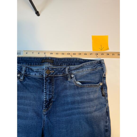 Silver Jeans Elyse Bootcut Jean (16) Mid Rise Distressed Stretch cowgirl - Picture 8 of 11